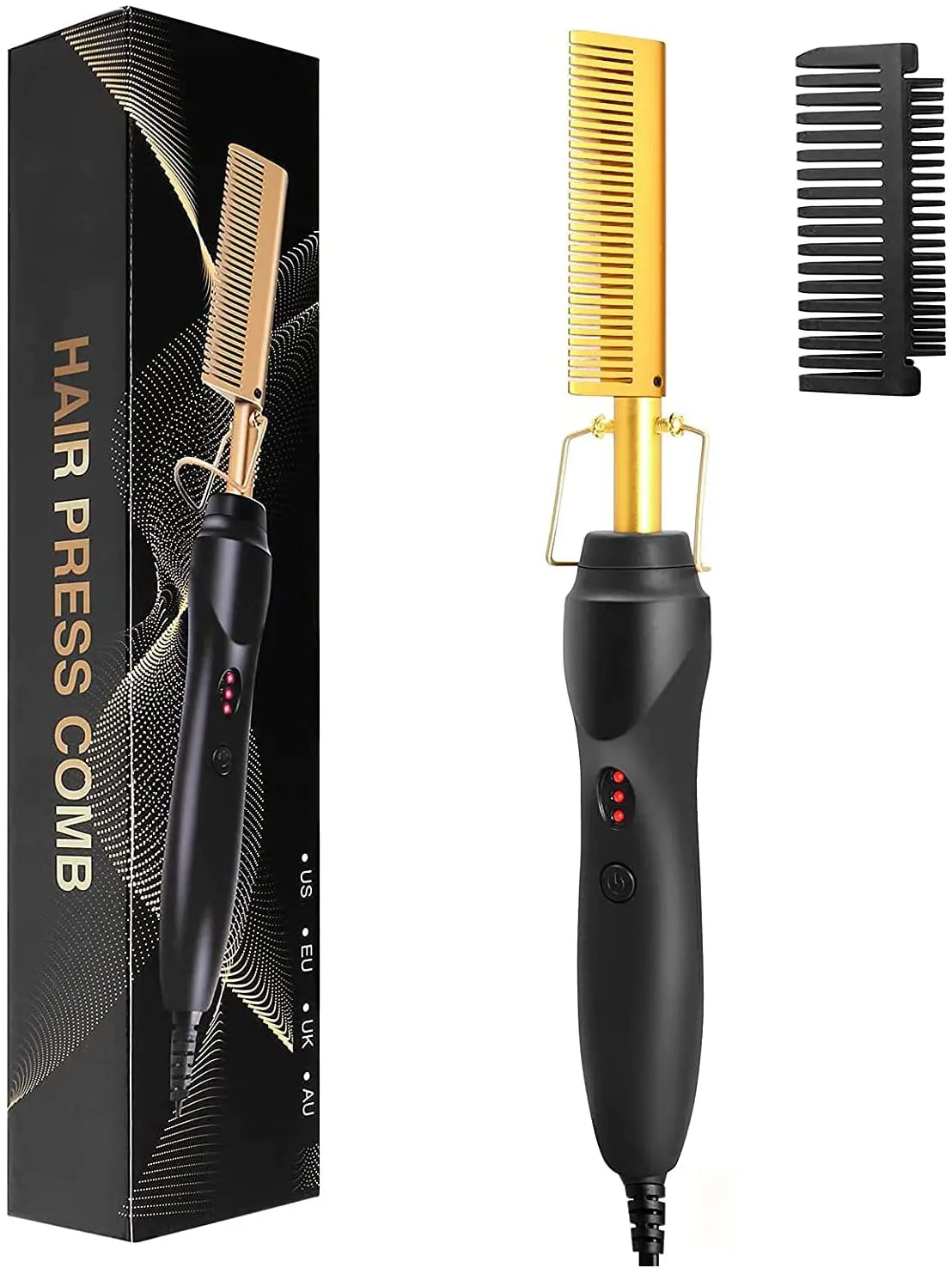 2-in-1 Electric Hot Comb Hair Straightener