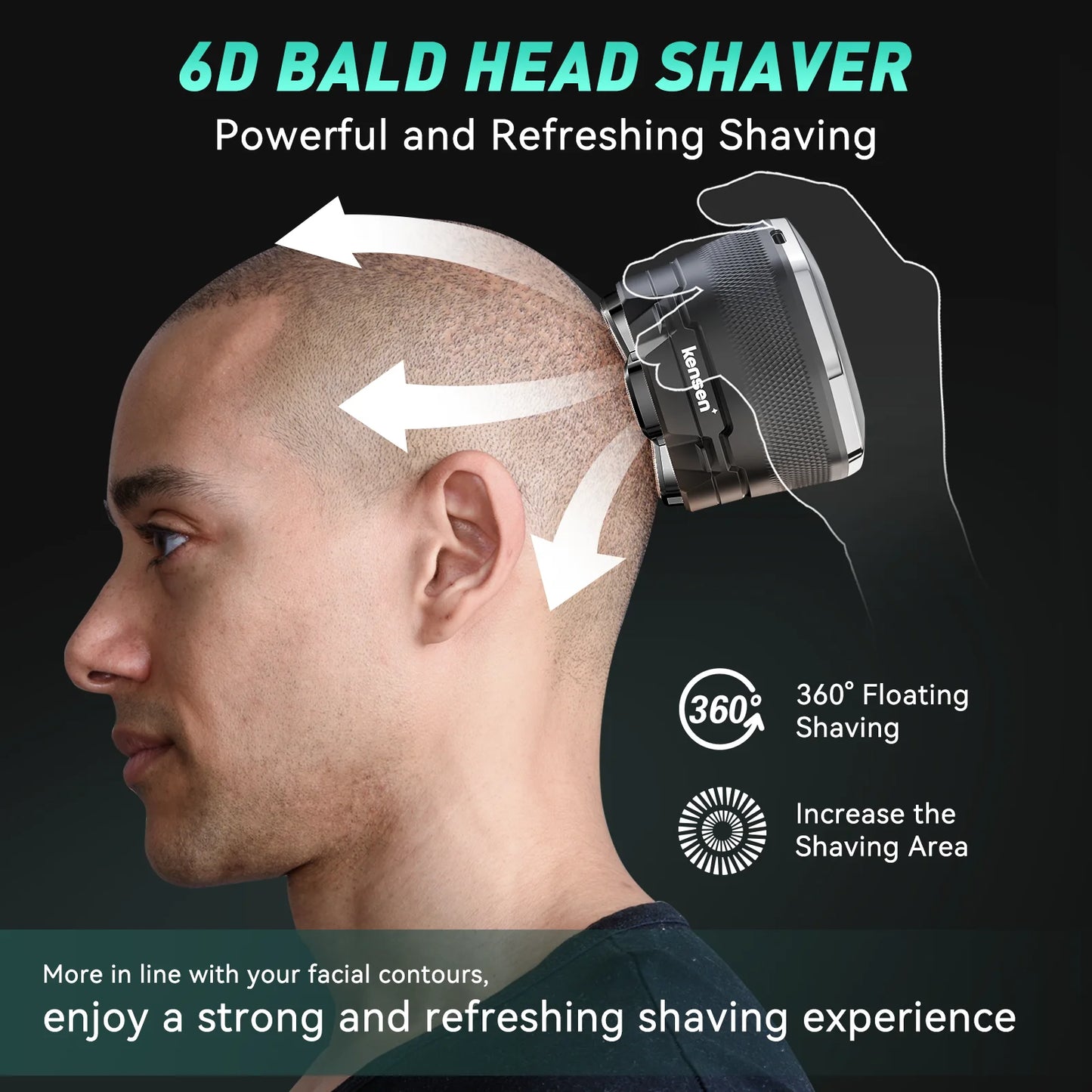 Kensen 6D Electric Head Shaver