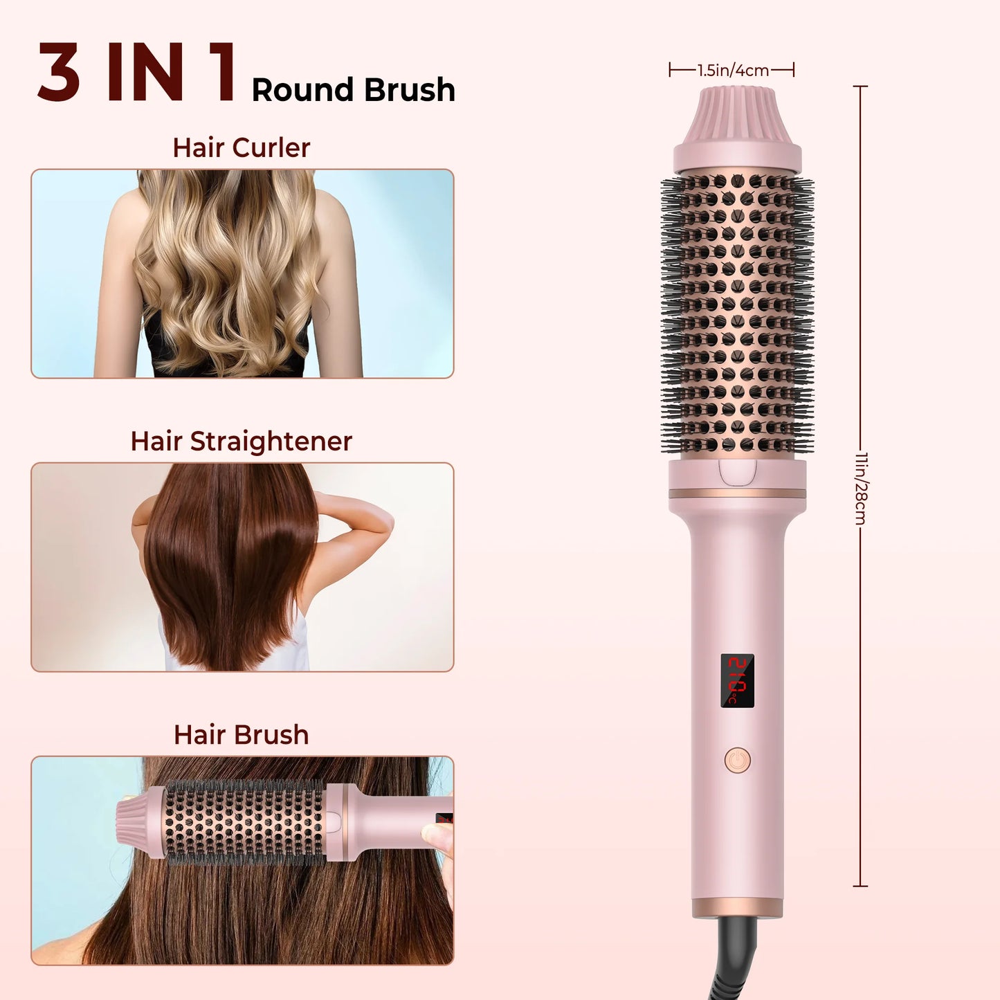 3-in-1 Heated Curling Brush