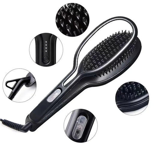 Electric Hot Comb Straightening Brush